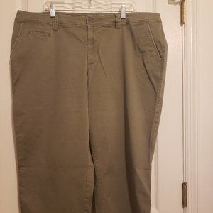 Apt 9 Tomboy Chino Crop Pant Plus Size 20W